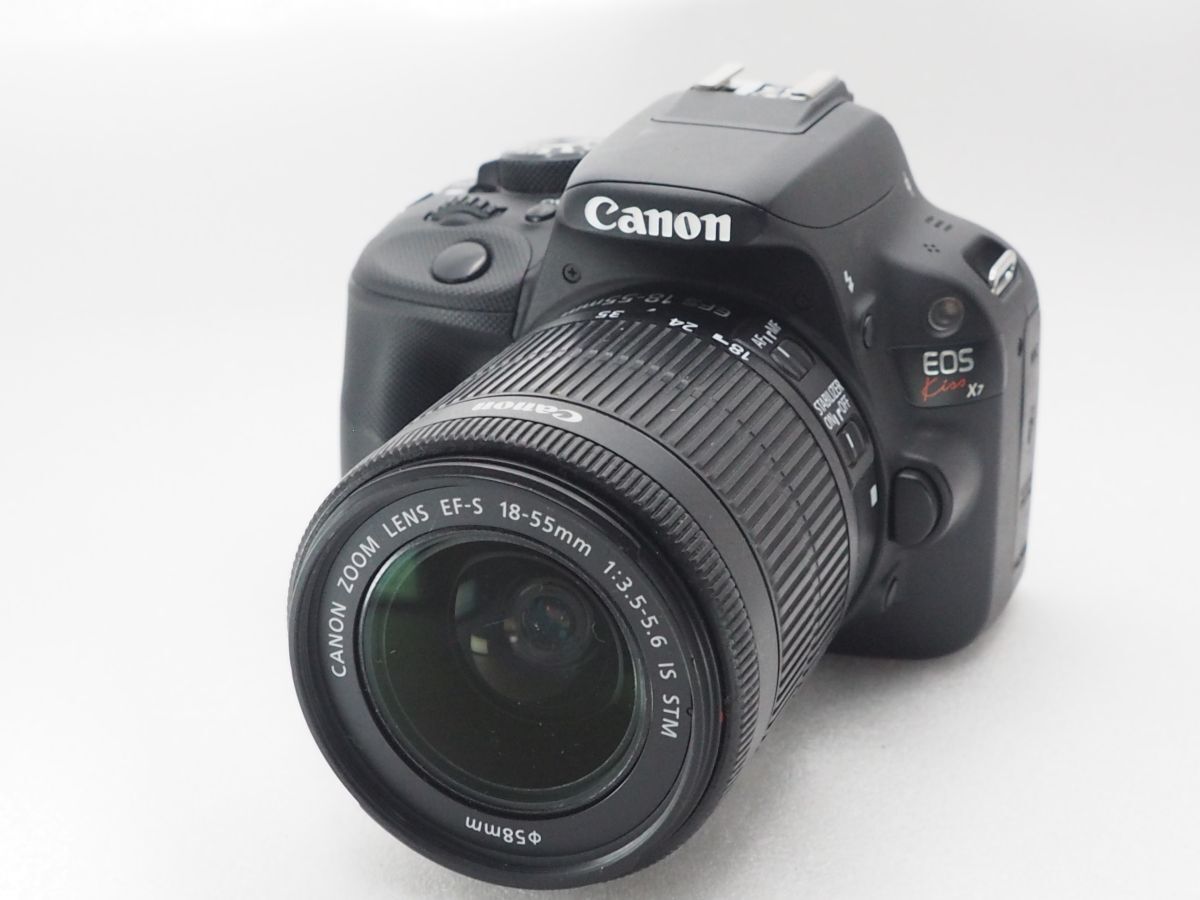 ★訳あり特価★ CANON キャノン EOS KISS X7 + EF-S 18-55mm F3.5-5.6 IS STM ★動作OK★ @8433拍卖