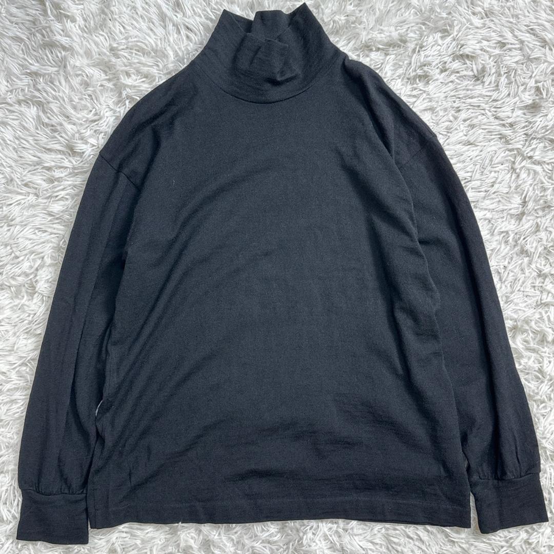 【90sアーカイブ!!】コムデギャルソンオムプリュス COMME des GARCONS HOMEM PLUS AD1992 黒の衝撃 タートルネックニット 薄手 ブラック拍卖