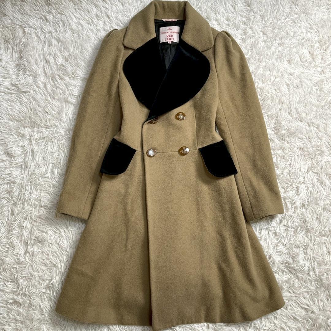 【名作モデル!!】Vivienne Westwood ヴィヴィアンウエストウッド レッドレーベル ラブコート ハートモチーフ ベロア切替 チェスターコート拍卖