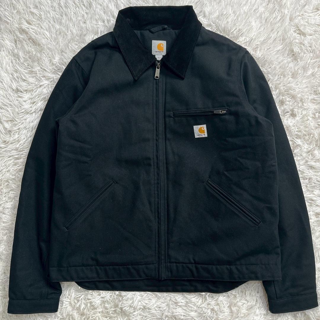 【名作モデル!!状態良好!!】Carhartt カーハート 103828 ダック デトロイトジャケット 21AW ブラック 裏地ブランケット メンズLサイズ拍卖