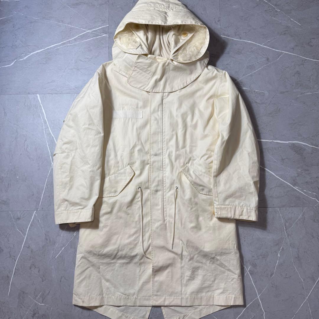 【名作!!復刻モデル!!】HELMUT LANG ヘルムートラング フーデッドパーカー モッズコート ファーライナー付き RE edition ホワイト拍卖