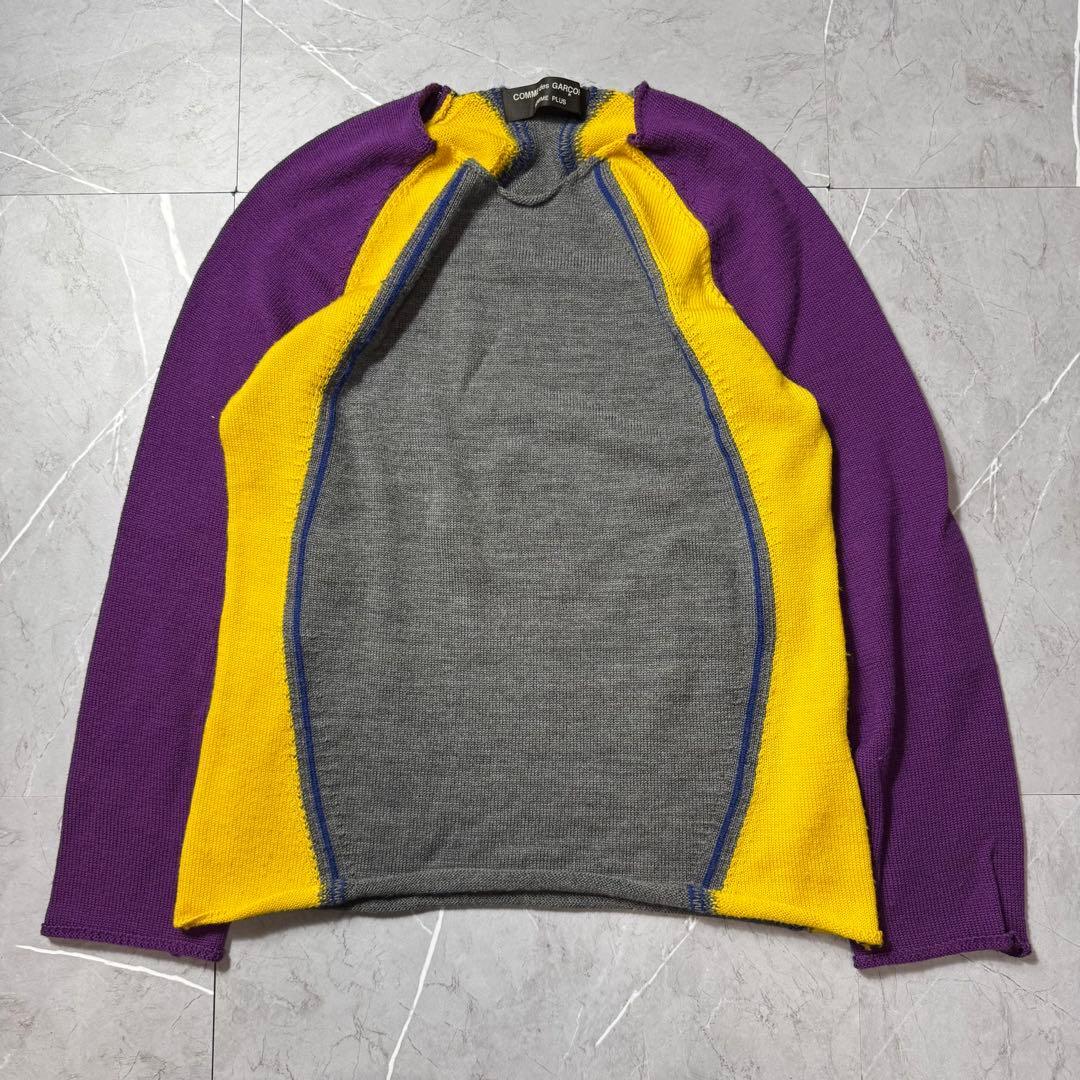 【名作シーズン!!】【著名人着!!】COMME des GARCONS HOMME PLUS コムデギャルソンオムプリュス 03AW カーブ期 ニット アーカイブ 蛍光拍卖