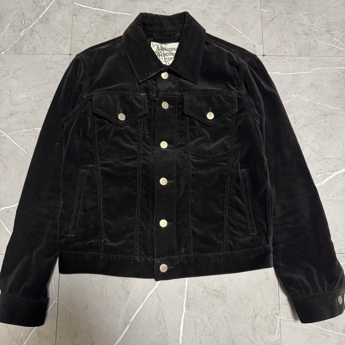 【状態良好!!】【艶やかなベロア!!】ViVienne Westwood MAN ヴィヴィアンウエストウッドマン トラッカージャケット ブルゾン Gジャン型拍卖