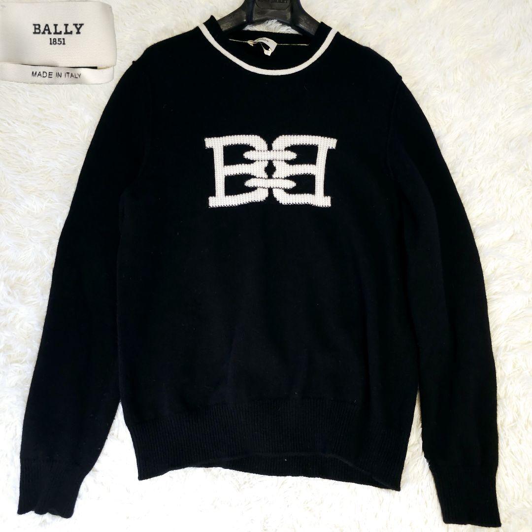 現行に近い 極美品 BALLY バリーブラック セーター カシミア メンズ拍卖
