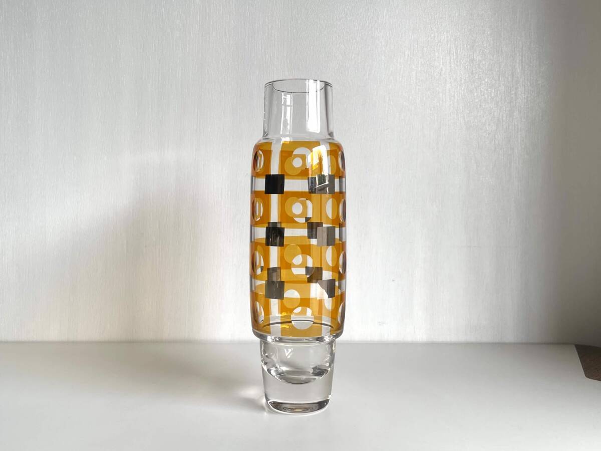 ガラス ベース アールデコ glass vase artdeco 高さ28.5cm by10509拍卖