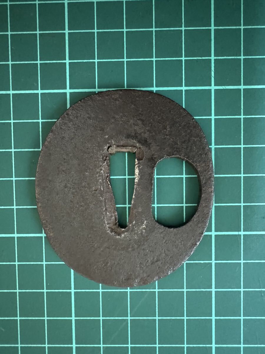 鍔 鐔 撫丸 鉄地 薄手 刀装具 文鎮 日本刀拍卖