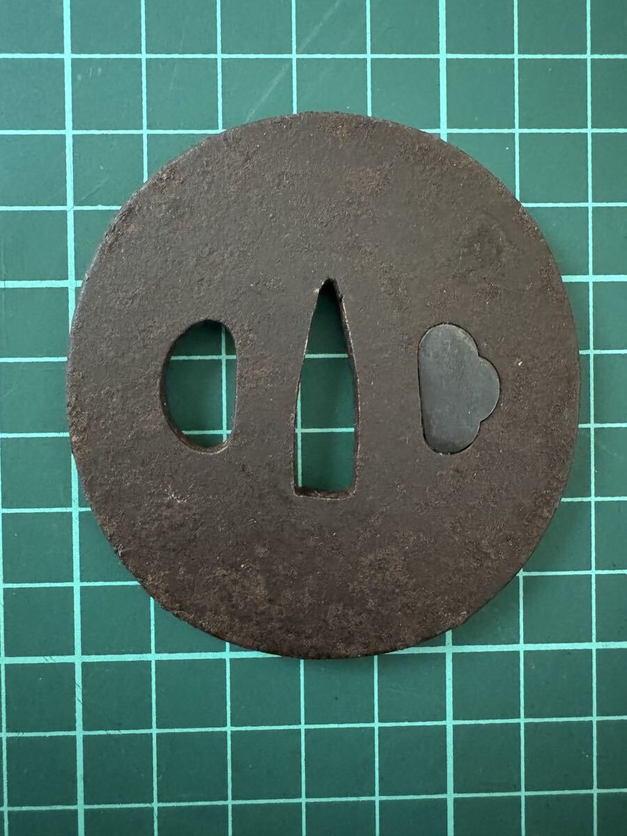 鍔 鐔 撫丸 鉄地 埋金 刀装具 文鎮 日本刀拍卖