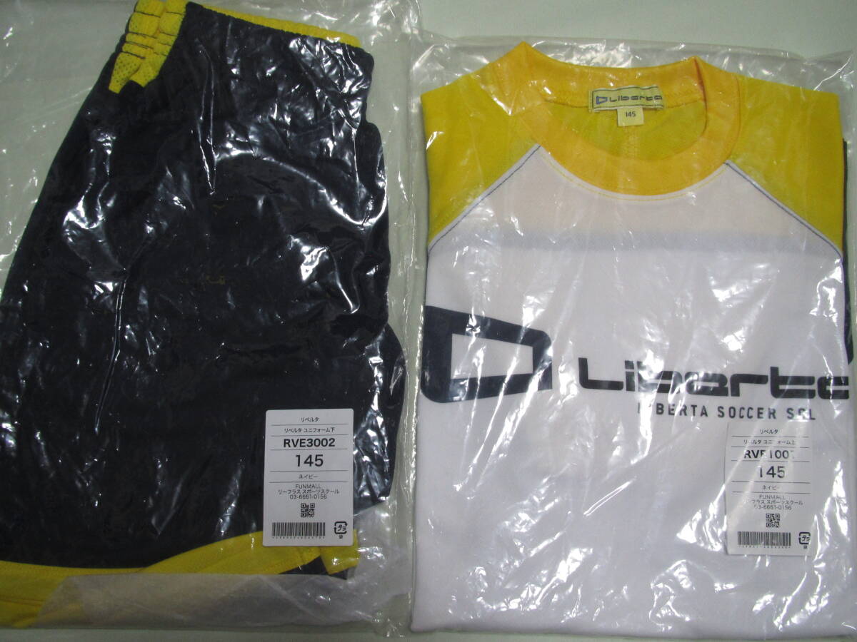 E 2024年購入 最新モデル 新品 未使用品 Liberta 140 145cm リベルタ サッカースクール 半袖 ユニフォーム 半袖シャツ ハーフパンツ セット拍卖