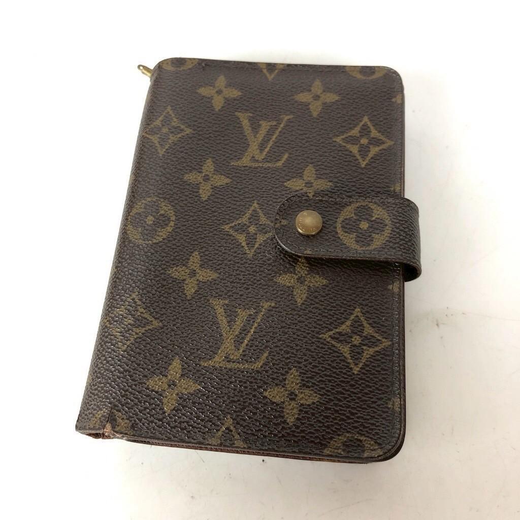 LOUIS VUITTON ルイヴィトン パピエジップ モノグラム 二つ折り財布 送料無料 鑑定済み 拍卖