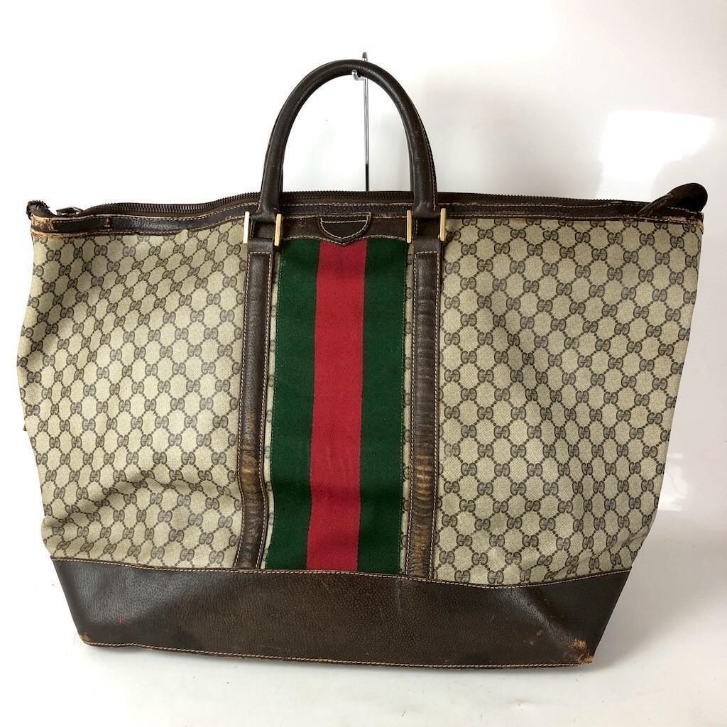 GUCCI グッチ ヴィンテージ トートバッグ GGスプリーム シェリーライン 送料無料 人気 ブランド 定番 鑑定済 高級 正規品拍卖