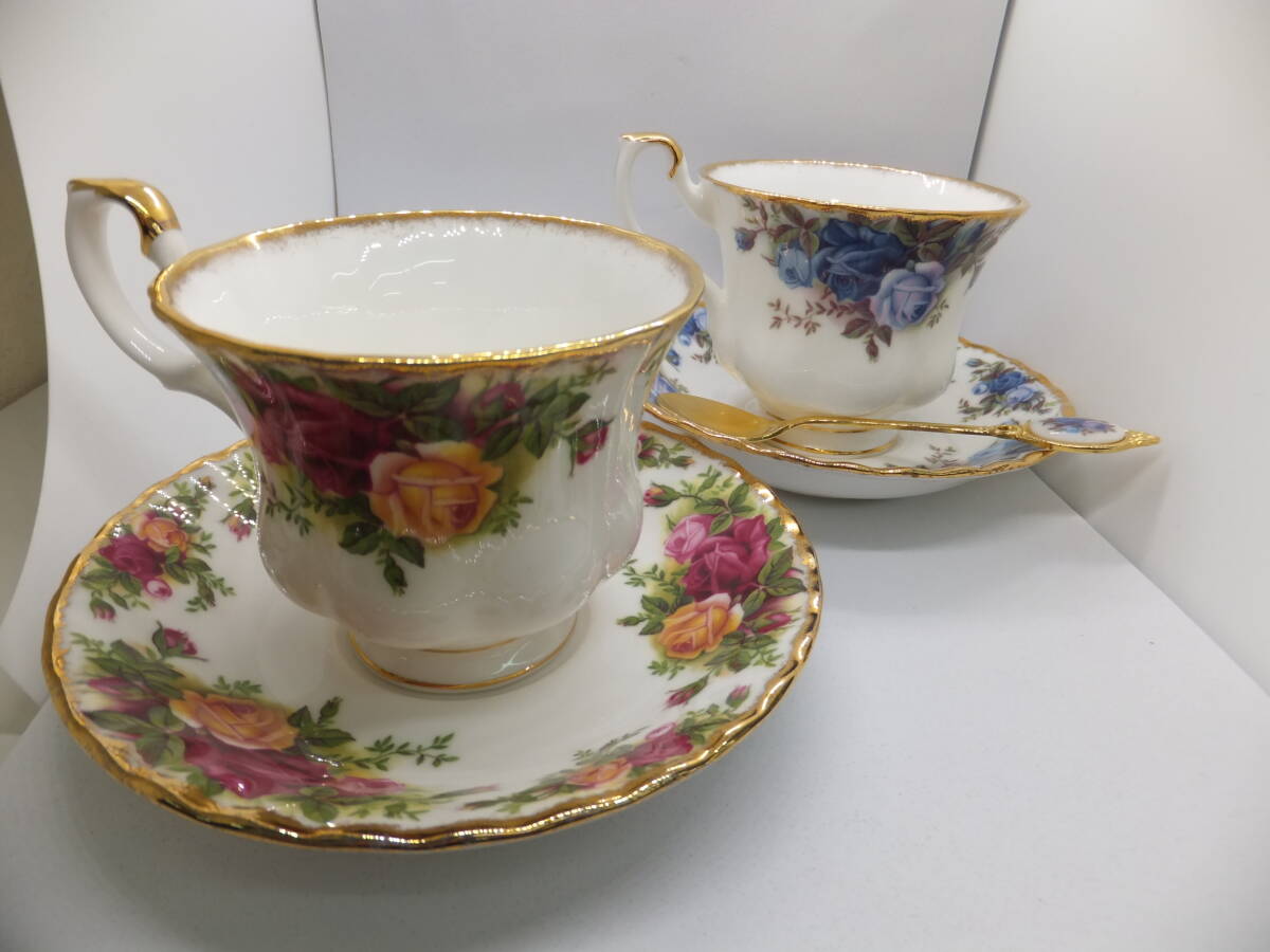 ROYAL ALBERT ロイヤル アルバート カップ & ソーサー オールドカントリーローズ ムーンライトローズ 2客 ペア拍卖