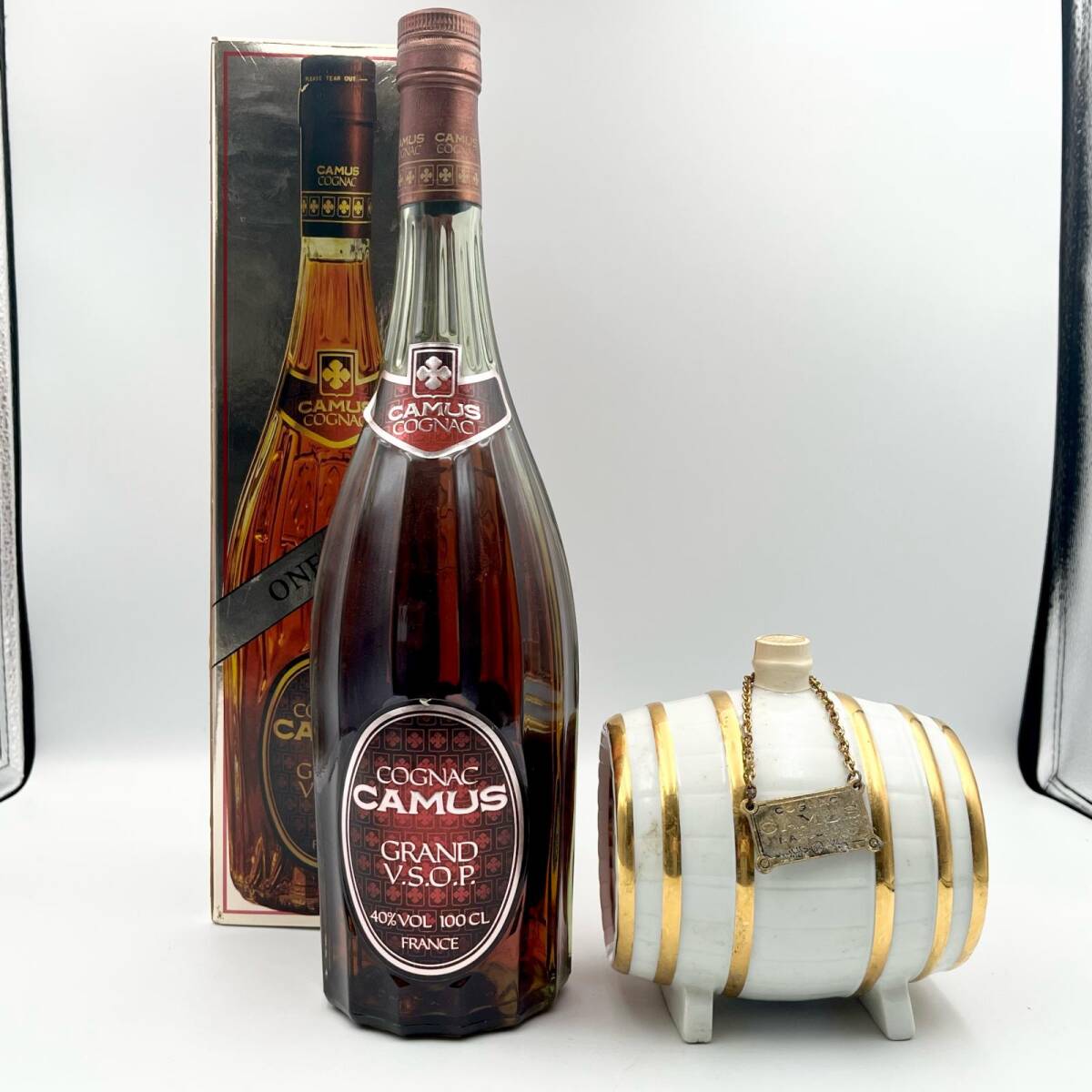 K654★未開栓2点ブランデー CAMUS/カミュ まとめ商品・酒 容量700ml〜1000ml アルコール40% グランドVSOP・ナポレオン コニャック 樽型拍卖