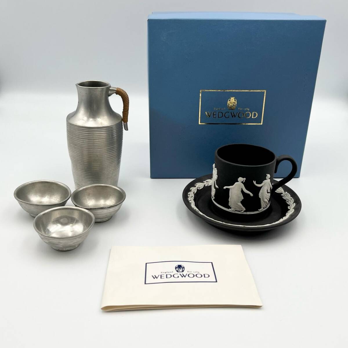K732★2点ウェッジウッド Wedgwood まとめ商品 デミタスカップ&ソーサー ダンシングアワー / 錫製酒器拍卖