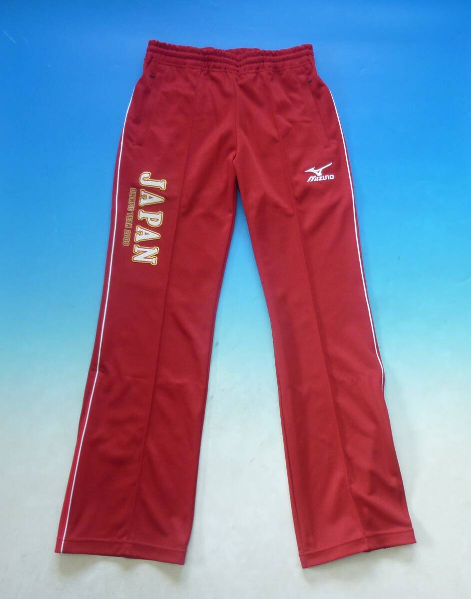A60PE-81062ジャージパンツL★日本製 日本代表 JAPANミズノ トレーニング ジャージパンツ(レッド)サイズ L拍卖