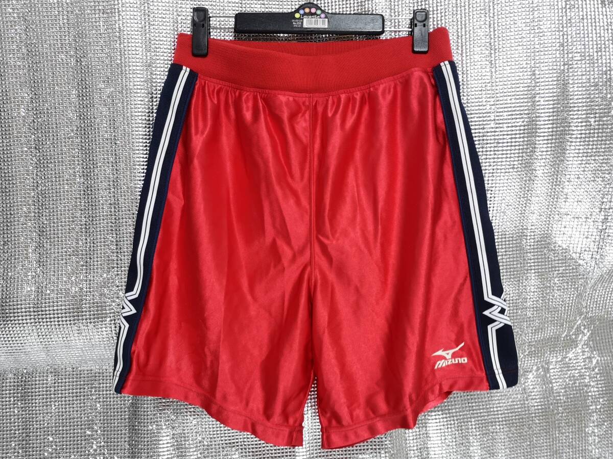 バスケ部 ミズノ MCライン バスパン 光沢 レッド O 456拍卖