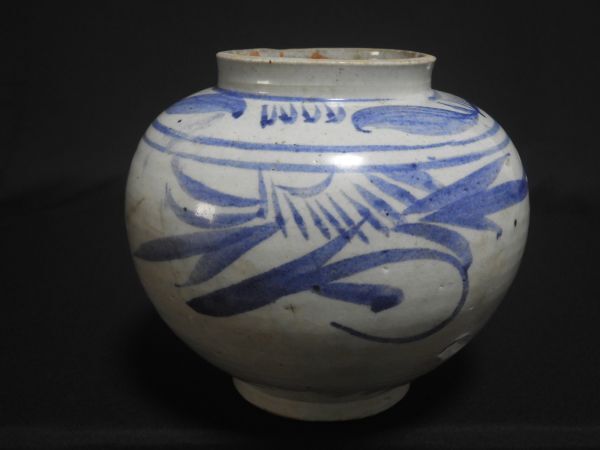壷 李朝 染付 李朝時代 【送料無料】拍卖