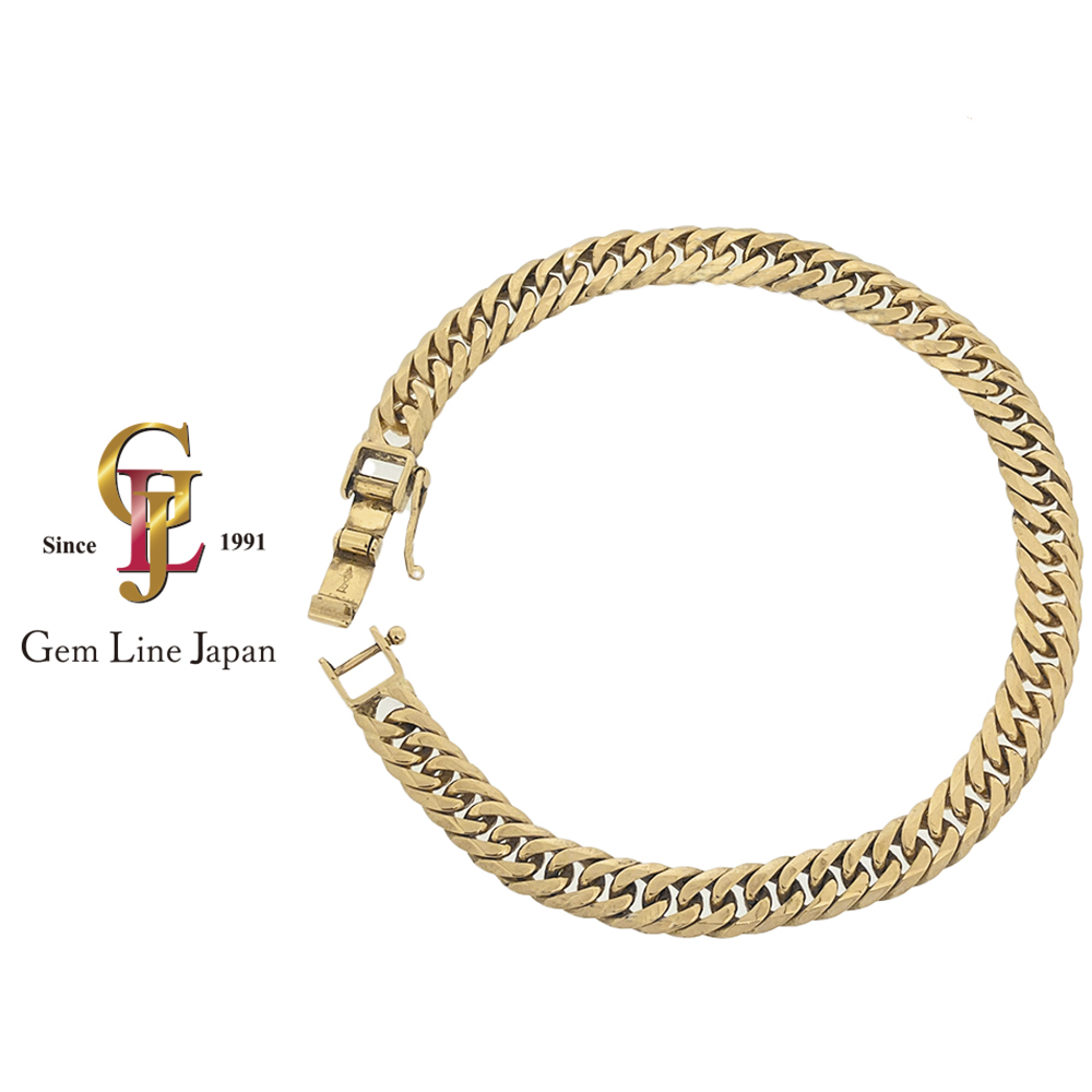 K18 20.05g 18cm 6面 ダブル 喜平 ブレスレット拍卖