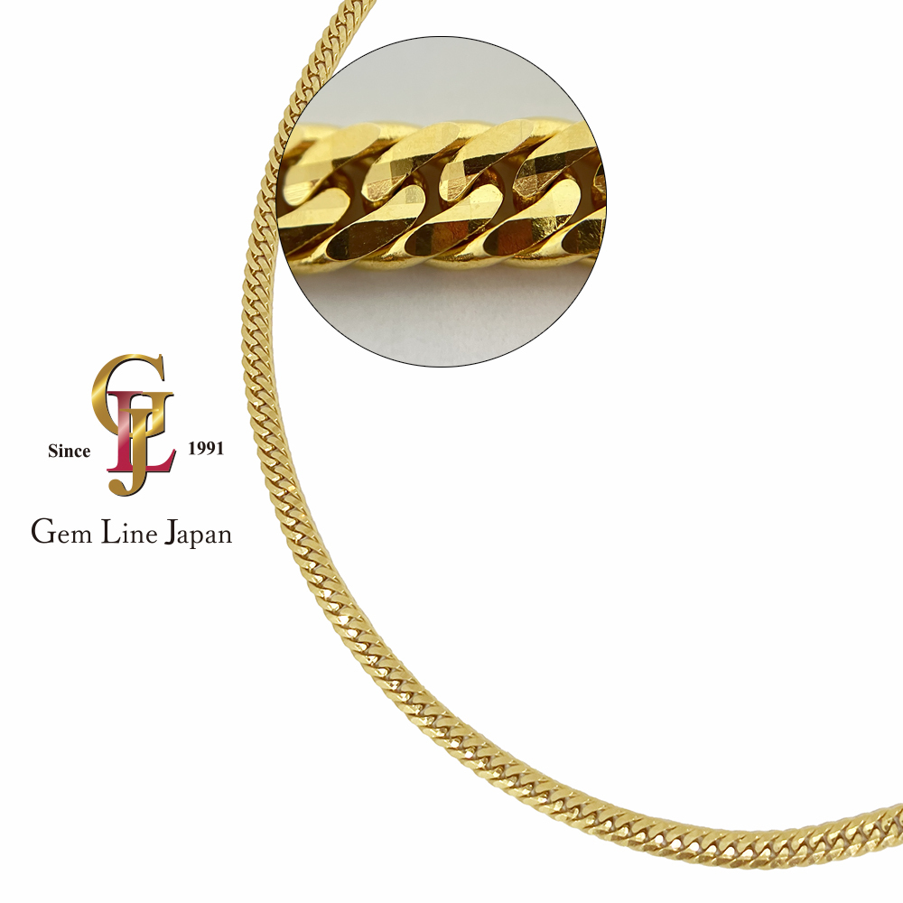 K18 多面カット ダブル 喜平 ネックレス 52.47g 60cm拍卖