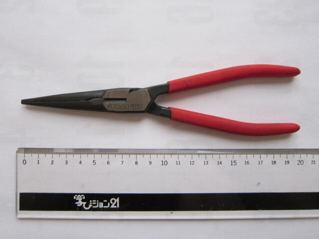 ロングノーズプライヤー ラジオペンチ 200mm STRAIGHT 200mm 品番12-320 (切断能力:鉄線Φ1.5 銅線Φ2.0) ツールカンパニーストレート拍卖