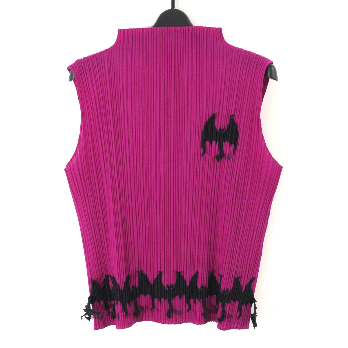 PLEATS PLEASE ISSEY MIYAKE 14AW コウモリパッチプリーツノースリーブトップス 3 PP43-JK731 プリーツプリーズ イッセイミヤケ拍卖