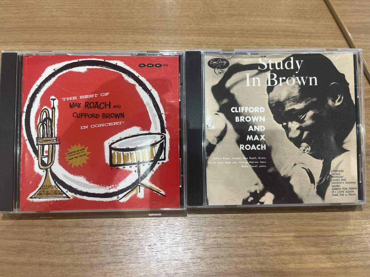 クリフォード・ブラウン CD2枚セット「イン・コンサート・コンプリート・バージョン」国内盤、「スタディ・イン・ブラウン」輸入盤 名盤拍卖