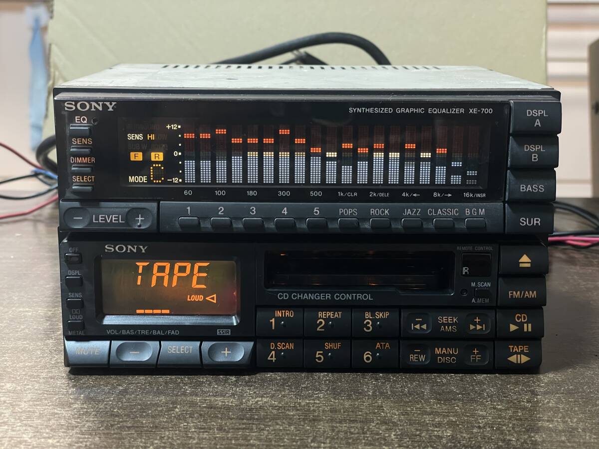 OH完動品□ソニー製1DIN+1DIN カセット/イコライザーデッキ XR-747/XE-700 動作確認済拍卖