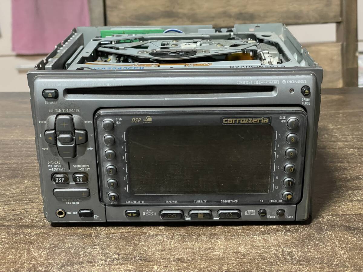 ジャンク□カロッツェリア製2DIN CD/カセットデッキ FH-P90 部品取り 本体のみ拍卖
