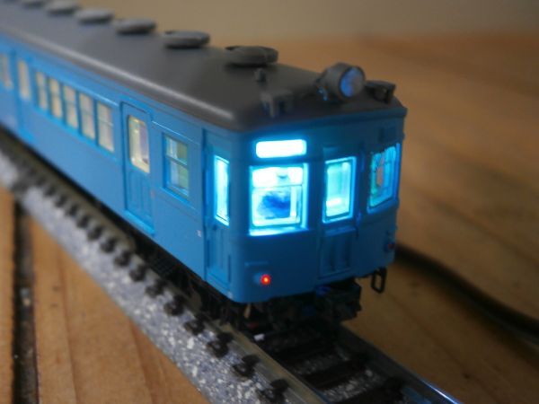 (3旧電編G) (A-3994) 室内灯付・後退時のみ車掌室点灯 クハ55041 T車 水色 1両 プチジャンク 大糸線 スカイブルー〔マイクロエース〕拍卖