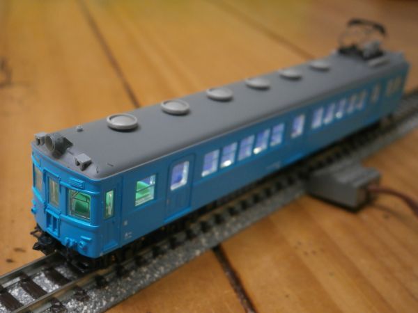 (2旧電編G)  (A-2354) 室内灯付 クモハ41015 T車 水色 1両 プチジャンク 大糸線 スカイブルー MICRO ACE 〔マイクロエース〕拍卖