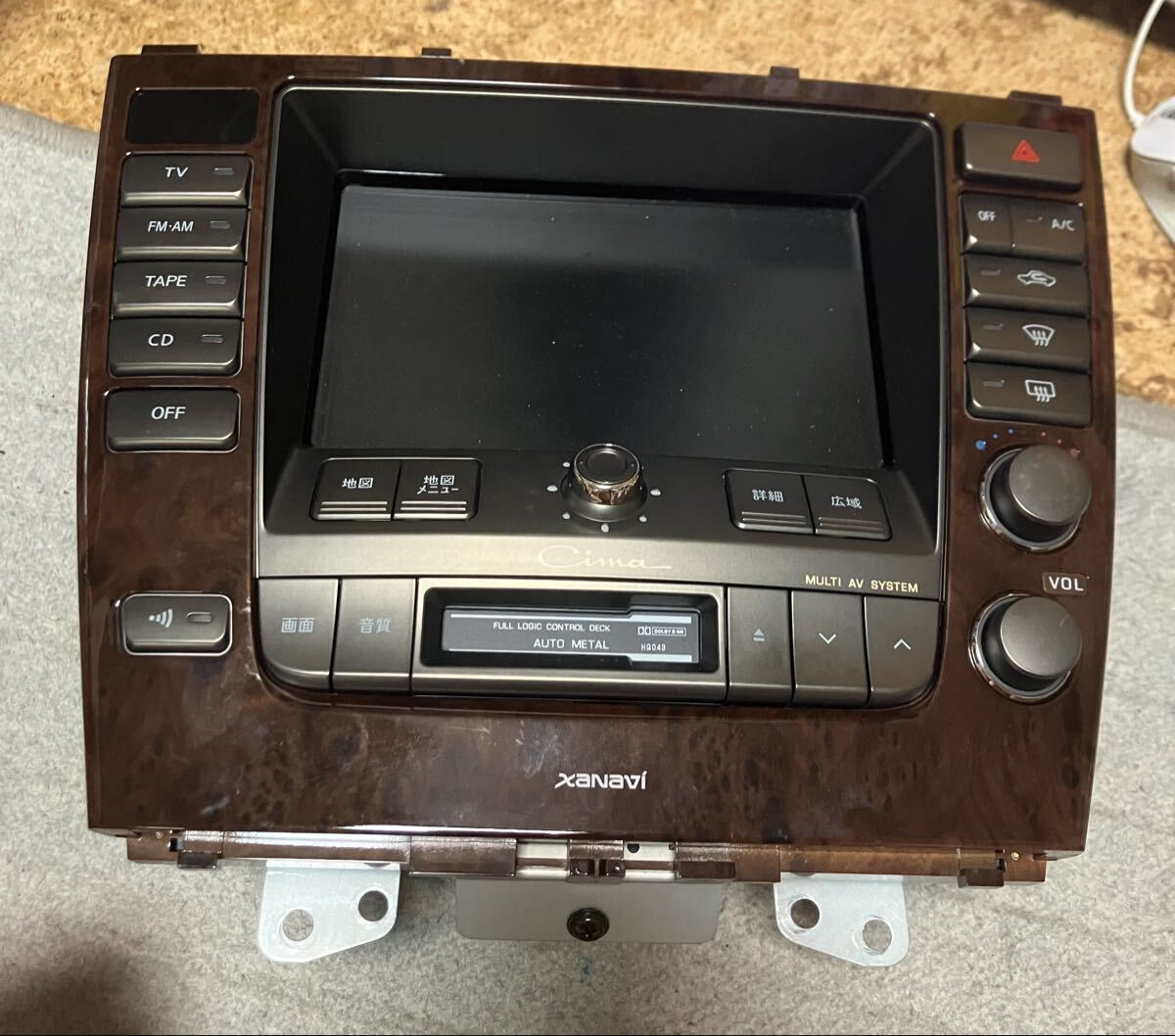 愛知★Y33 シーマ グランドツーリング★純正 マルチモニター★エアコンパネル★ナビ/モニター/内装FGY33/NISSAN/部品取り車 オーディオ 拍卖