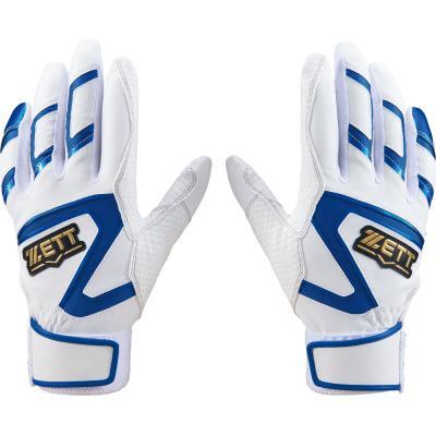 510 ゼット バッティング手袋 M寸 ホワイト×ロイヤルブルー BG19202B 1125 新品拍卖