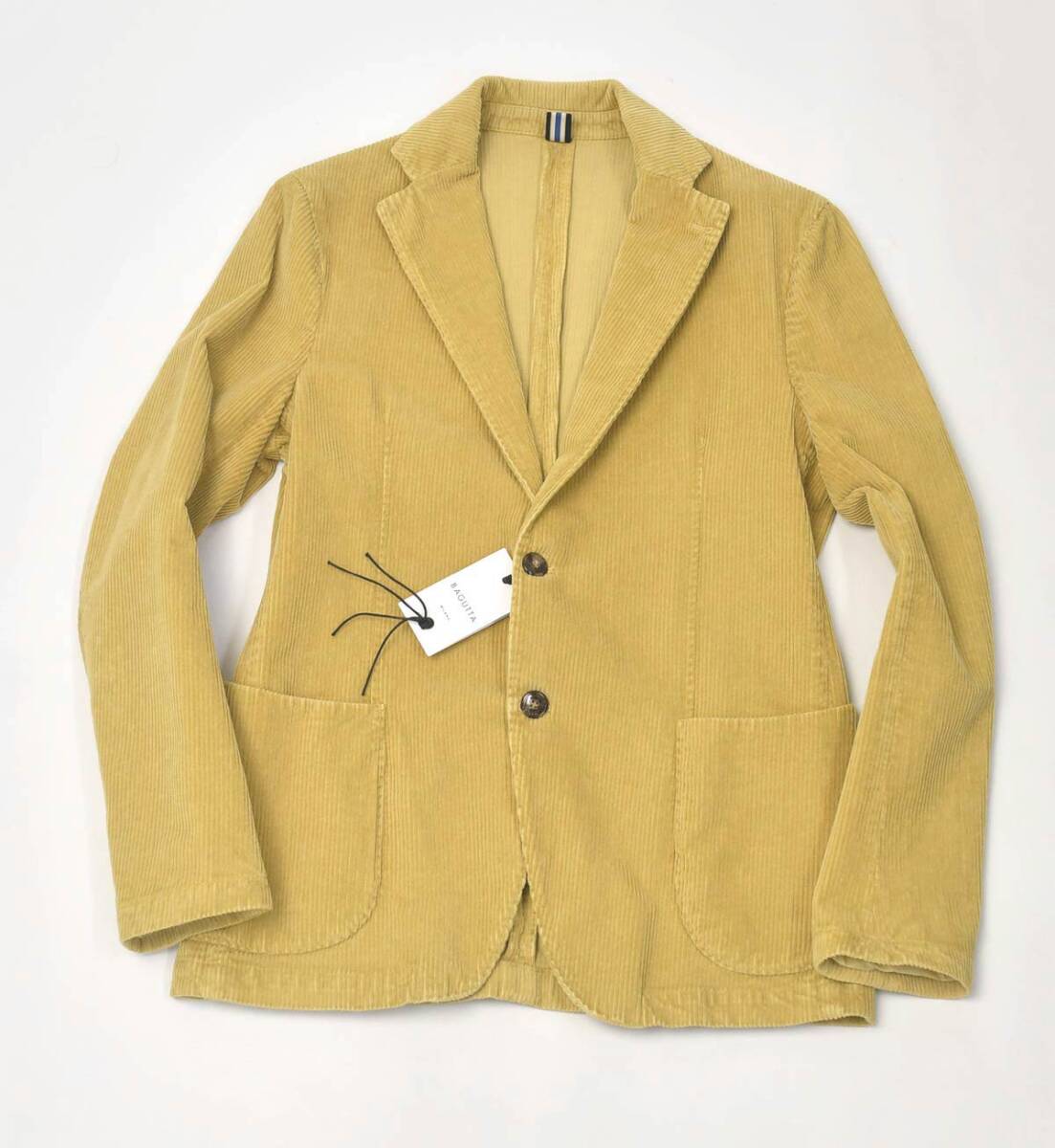 新品バグッタBaguttaシングルジャケット48ストレッチコーデュロイ マスタードRICK拍卖