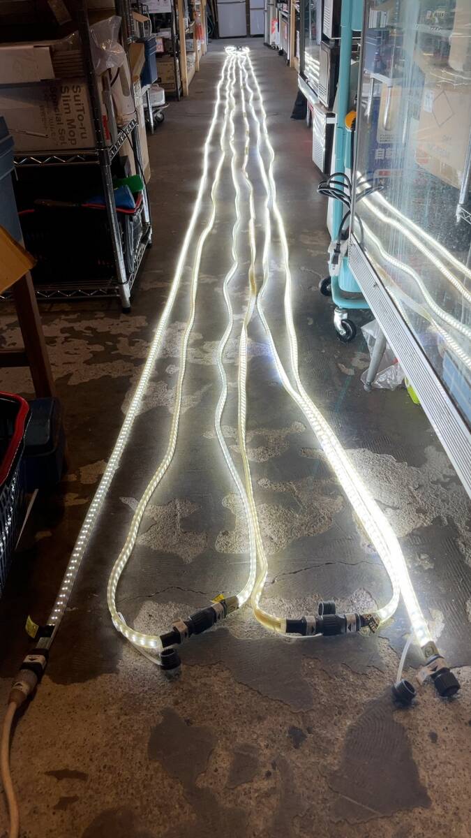 HATAYA LEDテープライト 両面発行 10m × 6本《 60m分 》 100v ※一部に光らない箇所有拍卖