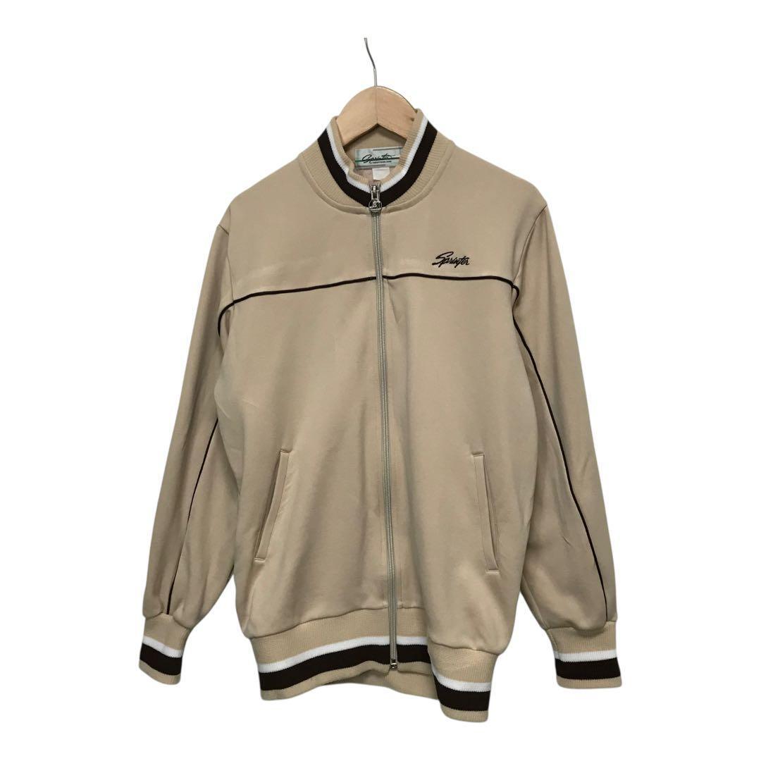 80s SPRINTER ビンテージトラックジャケット 刺繍ロゴ ベージュ拍卖