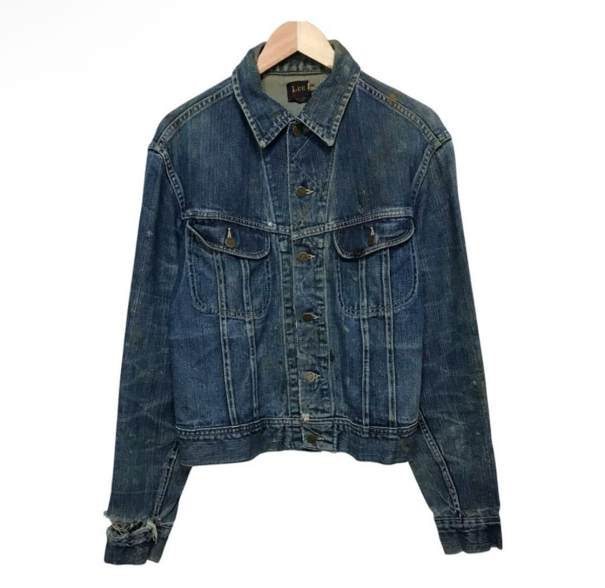 40s 赤タグ初期 Lee 101-J ビンテージデニムジャケット ジージャン Gジャン ヴィンテージ リー アメカジ拍卖
