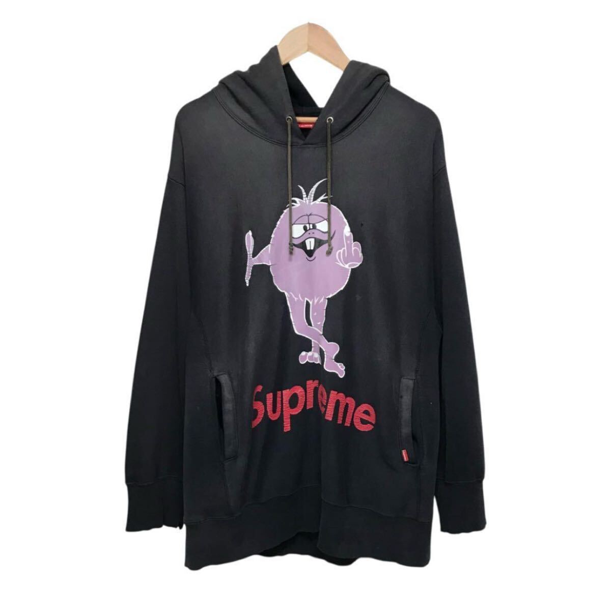 1円スタート! OLD SUPREME シュプリーム×カマチョ ビンテージスウェットパーカー USA製 ヴィンテージ アメリカ製 XL ネイビー拍卖