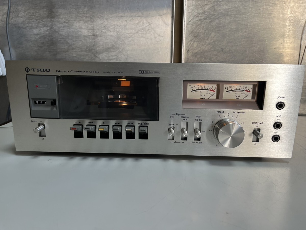 ○ TRIO KX-5000 ステレオカセットデッキ STEREO CASSETTE DECK ジャンク扱い品 簡易動作確認済 中古現状品 ③拍卖