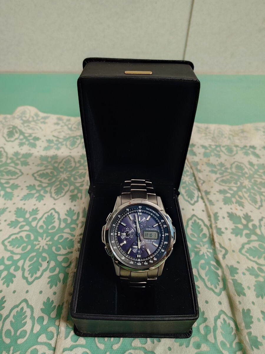 ● CASIO OCEANUS カシオ オシアナス 3731 / OCW-500 TDJ 電波ソーラー 腕時計 クロノグラフ 動作品 中古 美品 ④拍卖