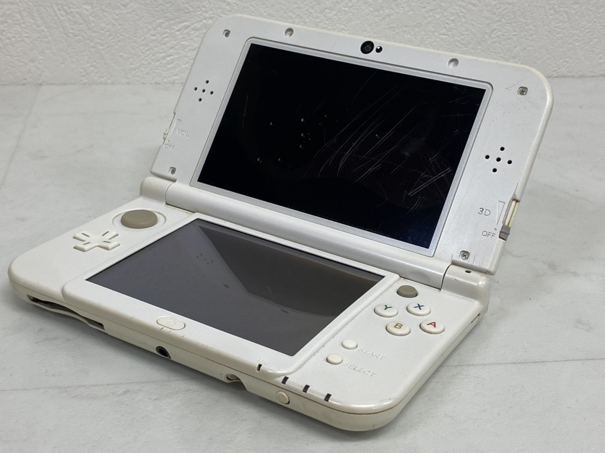 11749-065★1円~Nintendo Newニンテンドー3DS LL RED-001 パールホワイト 本体のみ 動作確認済 液晶ムラあり 傷・汚れあり 現状品★拍卖