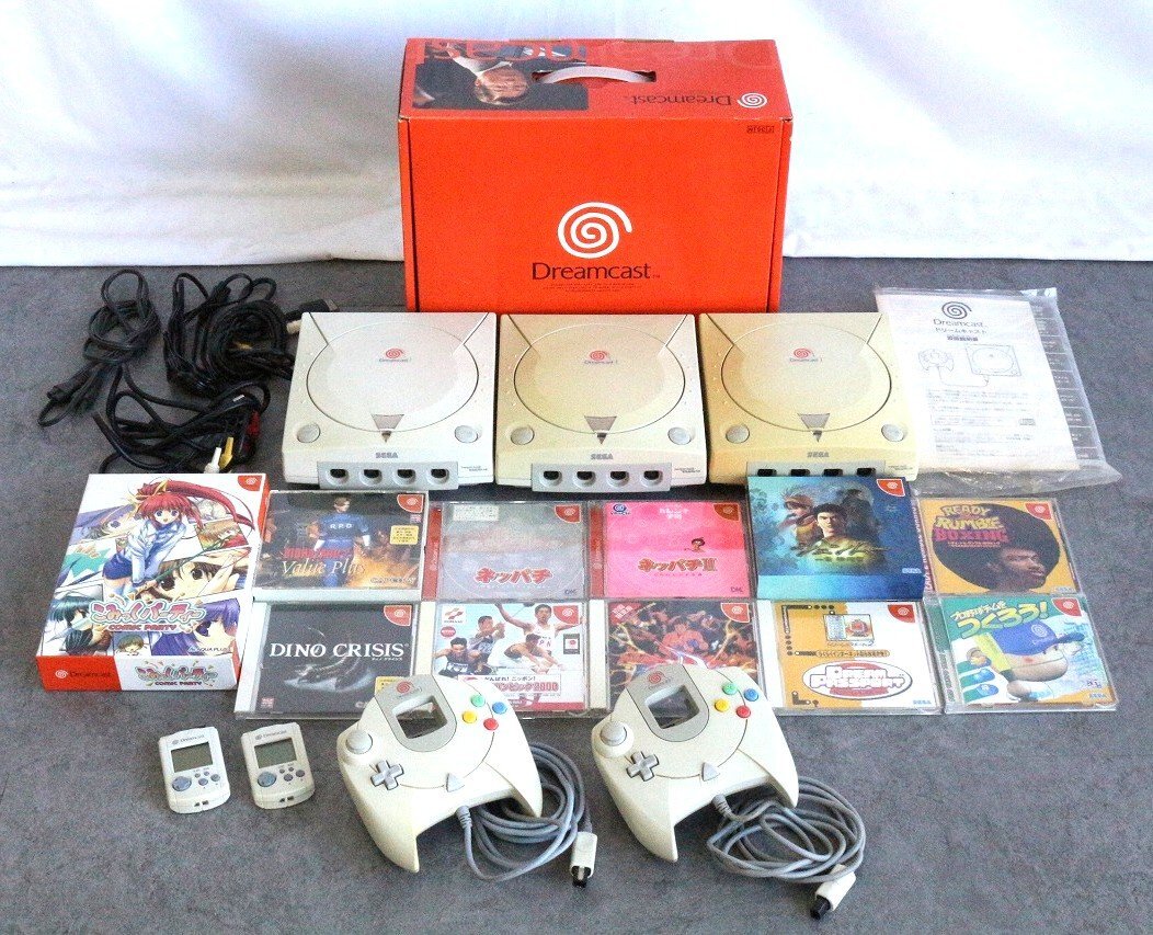 【ト長】SEGA セガ Dreamcast ドリームキャスト 本体3台 ソフト まとめ売り シェンムー バイオハザード 等 ドリキャス 湯川専務 IR740IOC09拍卖