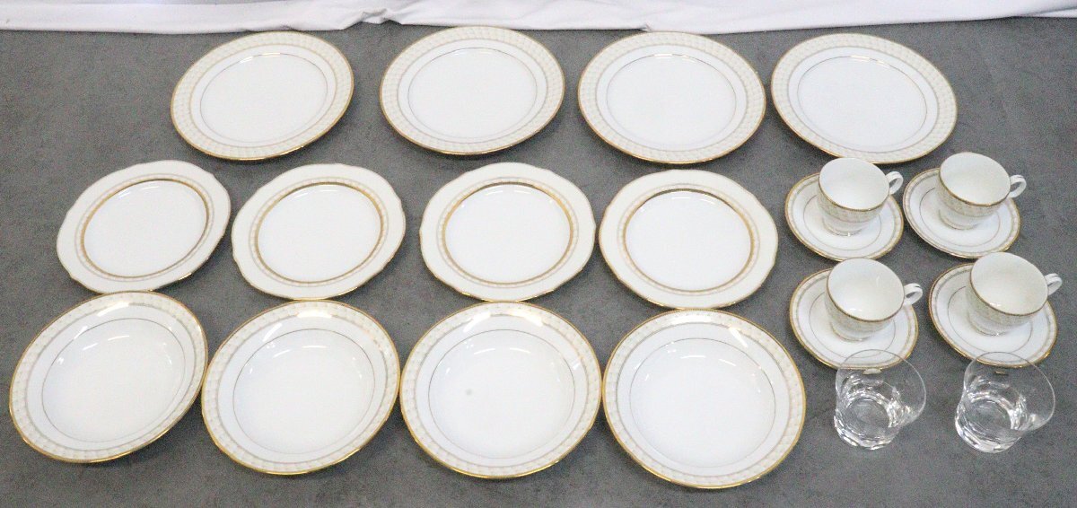 【ト足】Noritake ノリタケ 4361 PORTLAND GOLD Baccarat バカラ ベルーガ カップ&ソーサー ロックグラス 食器 まとめ TD260CSS68拍卖