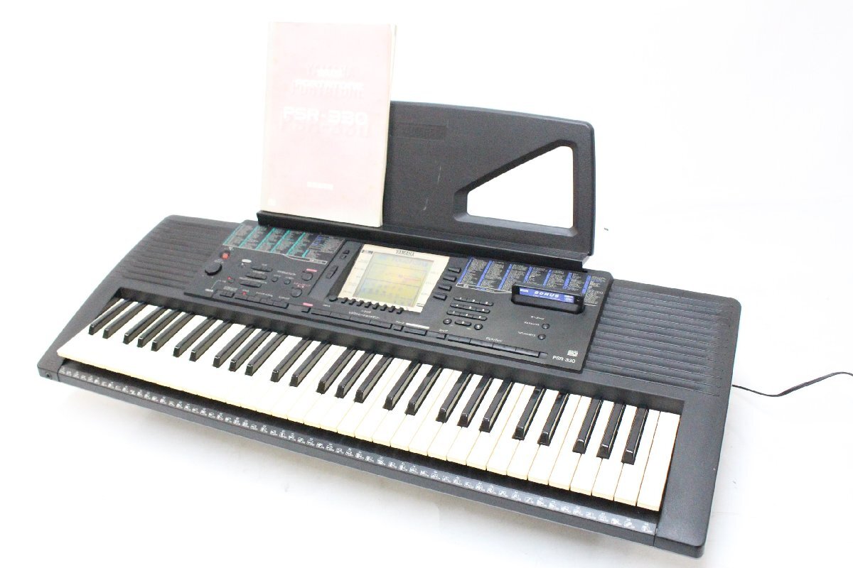 【ト石】 YAMAHA ヤマハ PORTATONE PSR-330 シンセサイザー キーボード 電子ピアノ 61鍵盤 鍵盤音出し確認済み 取扱説明書付 EA744EWH63拍卖