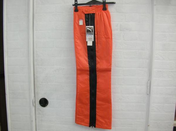 【希少品】プーマ【オーバーパンツ】オレンジ★Sサイズ★中綿入り★両サイドファスナー★PUMA拍卖