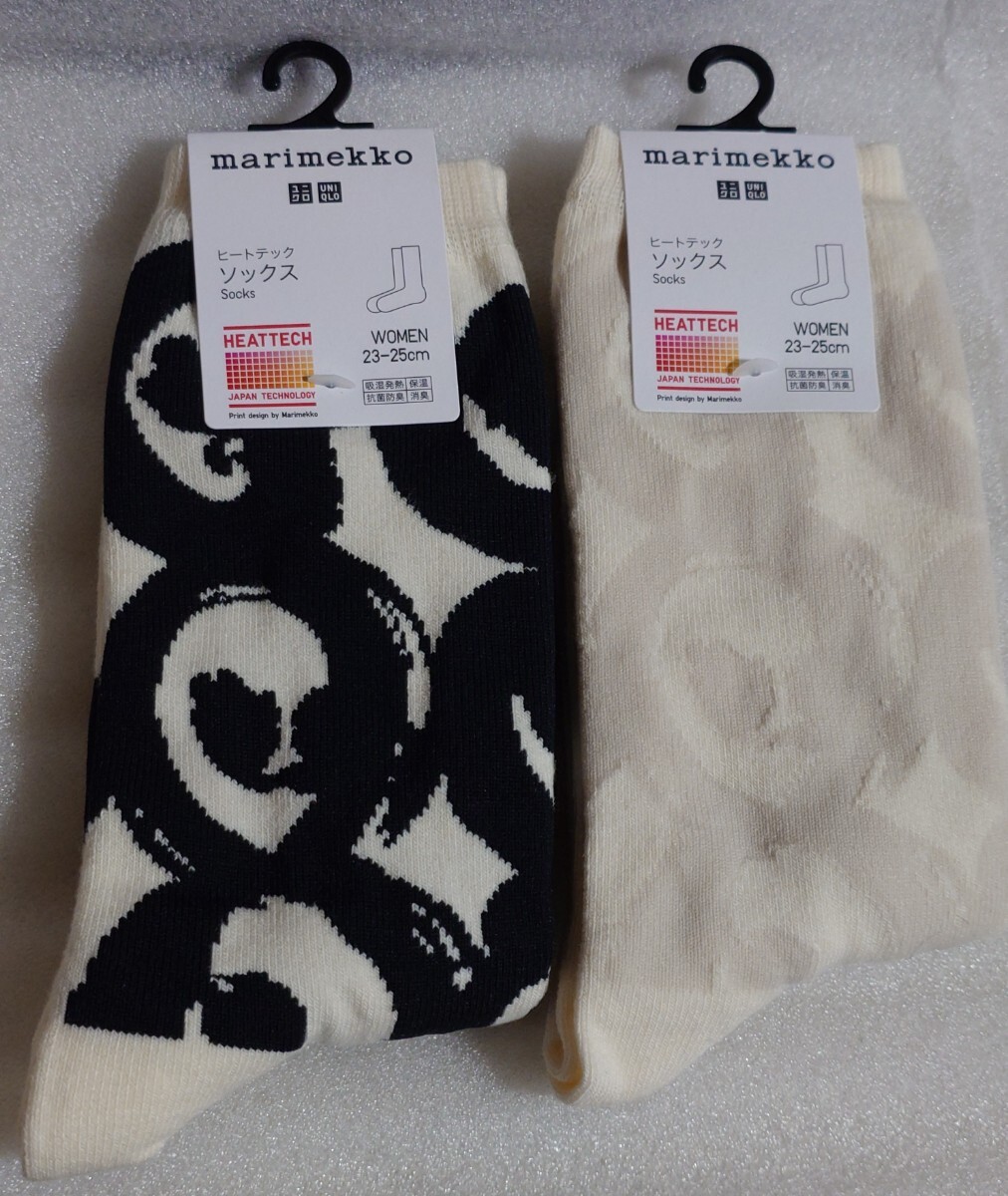 ユニクロ マリメッコ ヒートテックソックス 2個セット UNIQLO marimekko 靴下★拍卖