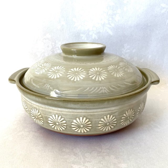 銀峯三島 土鍋 Ginpo 9号 2.8L 花三島 お鍋 家族 鍋パーティー 食卓 冬 調理器具 日本製拍卖