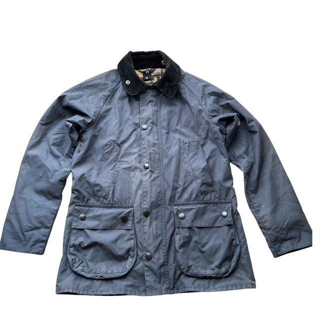 BARBOUR BEAUFORT SL バーブァー ビューフォート オイルド ジャケット メンズ 36 ネイビー スリムフィット イギリス コットン アウター HMY拍卖