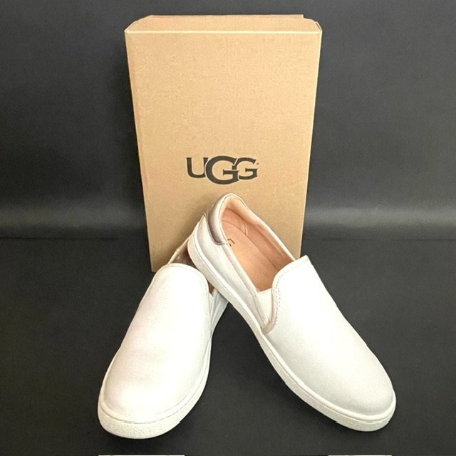 UGG アグ スリッポン W CAS 1019108 24cm ホワイト レディース レザー ファッション キャス ブランド 男女兼用 HMY拍卖