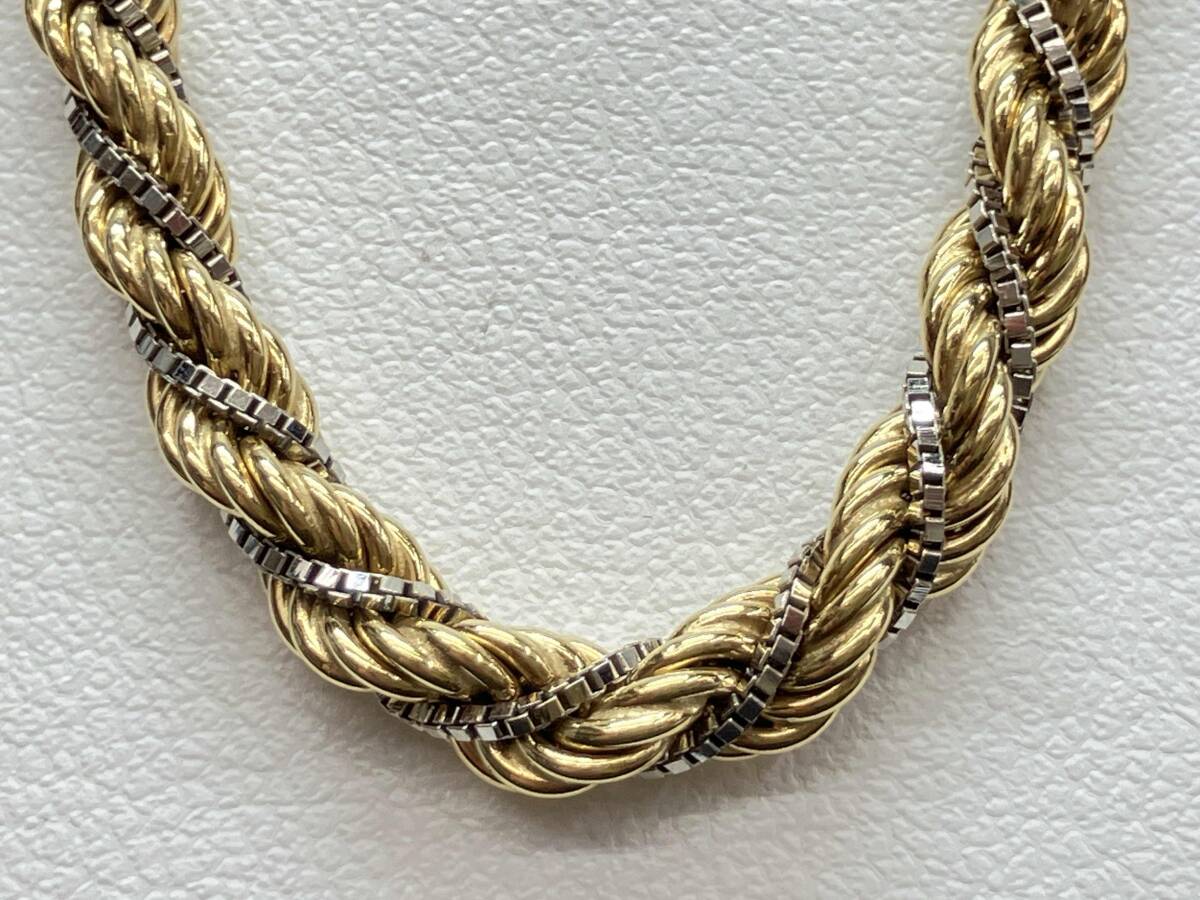 K18 2連ツイスト ブレスレット 全長 18cm チェーン幅 0.4cm 総重量 7.5cm 小傷あり拍卖