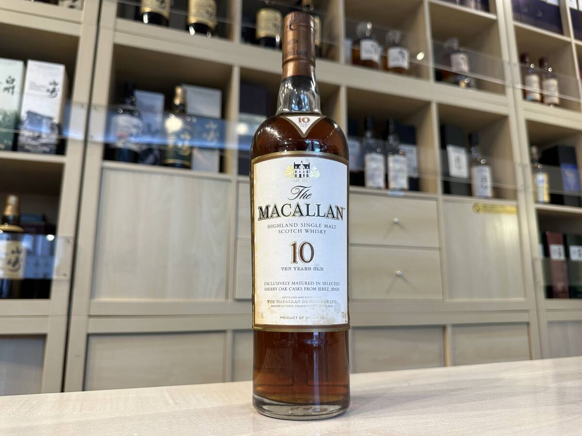 101936 The MACALLAN マッカラン 10年 ウイスキー シェリーオーク 旧ボトル 700ml 拍卖