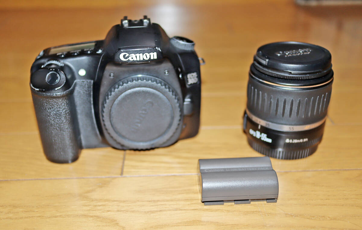 EOS 30D  EF-S18-55㎜レンズ付き APS一眼デジタルカメラ 動作品 バッテリー付き拍卖